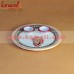 Marble Puja Thali with Hand Painted Ganesha with Containers for Roli - Kumkum - Chawal