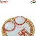 Swastik Design Puja Thali with Two Containers - Simple Kundanworking Design Wedding Gifts and Decoration