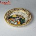 Miniature Painting of Krishna on Marble Plate with Jaali Work