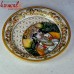 Miniature Painting of Krishna on Marble Plate with Jaali Work