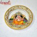 Miniature Painting of Ganesh on Marble Plate with Jaali Work