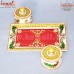 Peacock Design Twin Set Hand Painted Kundan Working Marble Dry Fruit Container Box