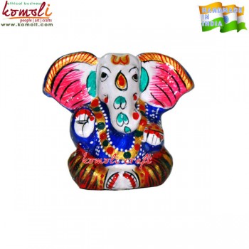 Vibrant and Colourful Meenakari (Enamel Work) Ganesha