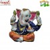 Chaturbhuj Ganesha Large - Vibrant Meenakari (Enamel) Work