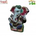 Large Chaturbhuj Ganesha Murti with Big Ears - Vibrant Meenakari (Enamel) Work