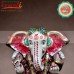 Large Chaturbhuj Ganesha Murti with Big Ears - Vibrant Meenakari (Enamel) Work