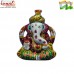 Small Pagadi Ganesha Murti Statue- Vibrant Meenakari (Enamel) Work