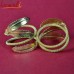 Palm Leaf Brass Golden Handmade Napkin Rings Home Wedding Table Decoration