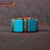 Resin Blue Block Studded Brass Napkin Ring For Dinner Table Decoration