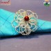 Flower of Crystal Beads Handmade Napkin Ring - Handmade