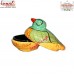 Cute Duck Box Keepsake Box - Green Animal Shape Hand Painted Paper Mache Box