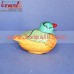 Cute Duck Box Keepsake Box - Green Animal Shape Hand Painted Paper Mache Box