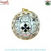 Modern Abstract Pattern Handpainted Paper Mache White Christmas Decoration Ornament Ball Bauble