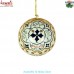 Modern Abstract Pattern Handpainted Paper Mache White Christmas Decoration Ornament Ball Bauble