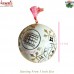 Modern Abstract Pattern Handpainted Paper Mache White Christmas Decoration Ornament Ball Bauble