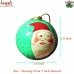 Santa and Xmas Tree - Handmade Hand Painted Holiday Decoration Ball Bauble Hanging Decoration Ornaments