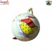 Santa on Sledge - Xmas Holiday Decoration Ball Bauble, Hand Painted Indian Paper Mache Christmas Ornaments