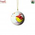 Santa on Sledge - Xmas Holiday Decoration Ball Bauble, Hand Painted Indian Paper Mache Christmas Ornaments