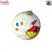 Santa on Sledge - Xmas Holiday Decoration Ball Bauble, Hand Painted Indian Paper Mache Christmas Ornaments