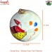 Santa on Sledge - Xmas Holiday Decoration Ball Bauble, Hand Painted Indian Paper Mache Christmas Ornaments