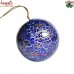 Conventional Floral Design of Blue with Golden Lines - Christmas Hanging - Paper Mache Ball