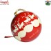 Reindeer Holiday Decorative Ball - X-mas Hanging - Upcycled Ecofriendly Handpainted Paper Mache