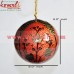 Window Pattern Christmas Decoration Ball - Indian Hand Painted Paper Mache Product