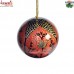 Window Pattern Christmas Decoration Ball - Indian Hand Painted Paper Mache Product