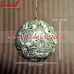 Abstract Artistic Floral Pattern White Color Holiday Decoration Paper Mache Ball