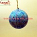 Blue Window Pattern X-Mas Ball Holiday Decorative - Paper Mache