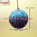 Blue Window Pattern X-Mas Ball Holiday Decorative - Paper Mache