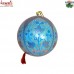Blue Window Pattern X-Mas Ball Holiday Decorative - Paper Mache