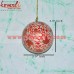 Red Chinar Leaf Design Christmas Holiday Decoration Hanging Paper Mache Ball Bauble