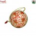 Red Chinar Leaf Design Christmas Holiday Decoration Hanging Paper Mache Ball Bauble