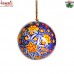 Multi - Color Flower X-Mas Ball Holiday Decorative - Custom Designed Paper Mache Art