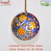 Multi - Color Flower X-Mas Ball Holiday Decorative - Custom Designed Paper Mache Art