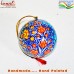 Multi - Color Flower X-Mas Ball Holiday Decorative - Custom Designed Paper Mache Art