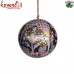 Purple Leaf - Golden Shade - Hand Painted Custom made Christmas Decoration Hanging Ball