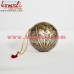 Golden Fever - Chinar Leaf Design - Hand Painted Paper Mache Christmas Decorative Ball Hanging