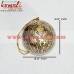 Golden Fever - Chinar Leaf Design - Hand Painted Paper Mache Christmas Decorative Ball Hanging