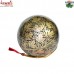 Golden Fever - Chinar Leaf Design - Hand Painted Paper Mache Christmas Decorative Ball Hanging