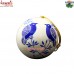 Twin Blue Birds On White Paper Mache Ball Bauble Hand Painted Christmas Ornament