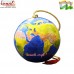 Holiday Decoration - Earth theme paper mache ball bauble hand painted Christmas ornaments
