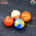 Planets paper mache ball bauble hand painted Christmas Ornament