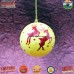 Christmas Bauble Ball - Red Reindeer Paper Mache Hand Painted Christmas Ornament