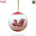 Red Bird Paper Mache Christmas Bauble - Hand Painted Upcycled Christmas Decoration Ornaments