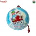 My Friend Santa Hand Painted Ecofriendly Upcycled Paper Mache Bauble Ball Ornament For Christmas Decoration