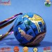 Desert Safari Blue - Hand Painted Paper Mache Holiday Decoration Ball