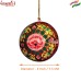 Floral Two Pattern Bauble - Hand Painted Paper Mache Christmas Hanging Baubles - Holiday Decorations