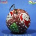 Santa In Garden - Christmas Ornaments Paper Mache Hand painted Bauble